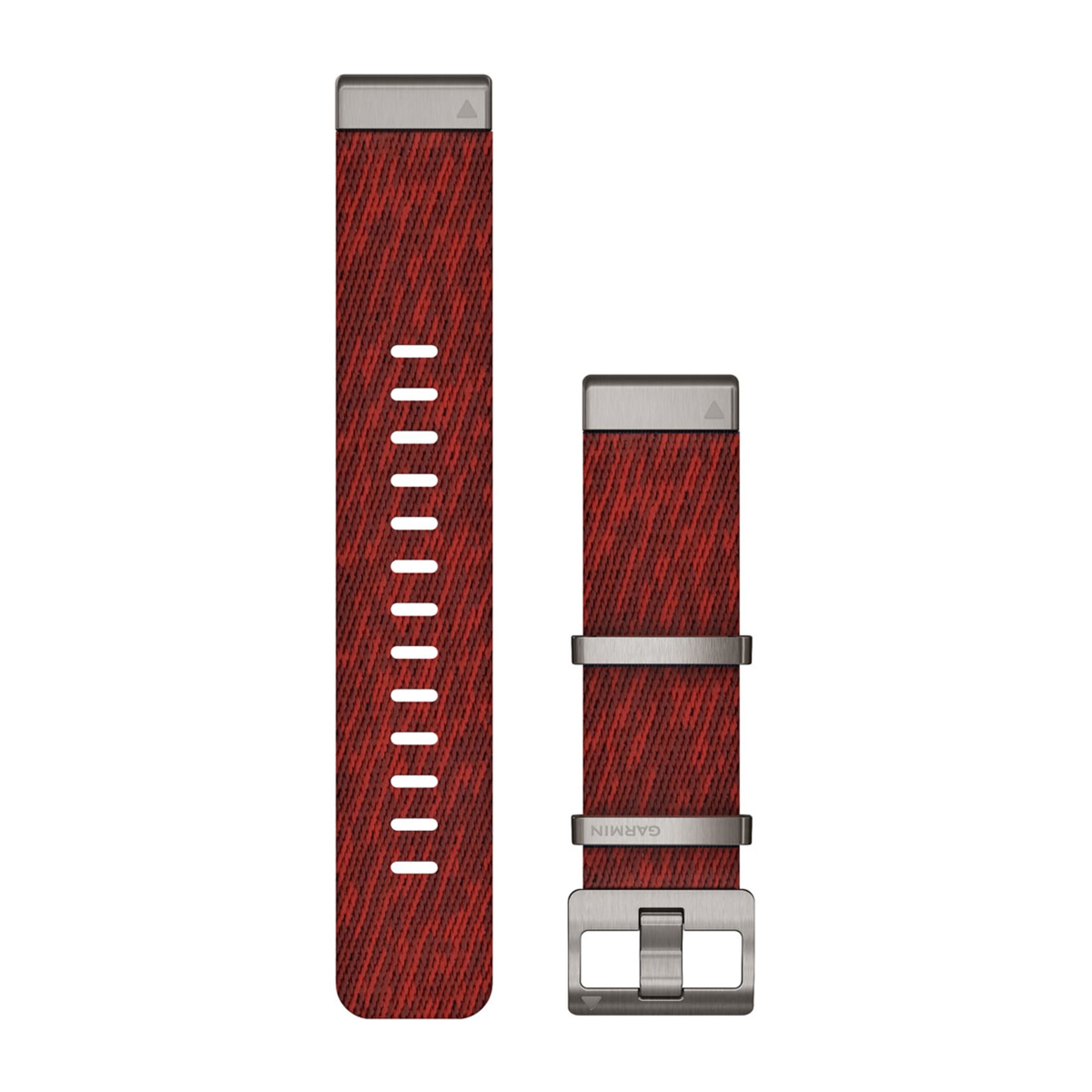 Quickfit 22 Watch Straps - Jacquard-Weave Nylon Strap – Red