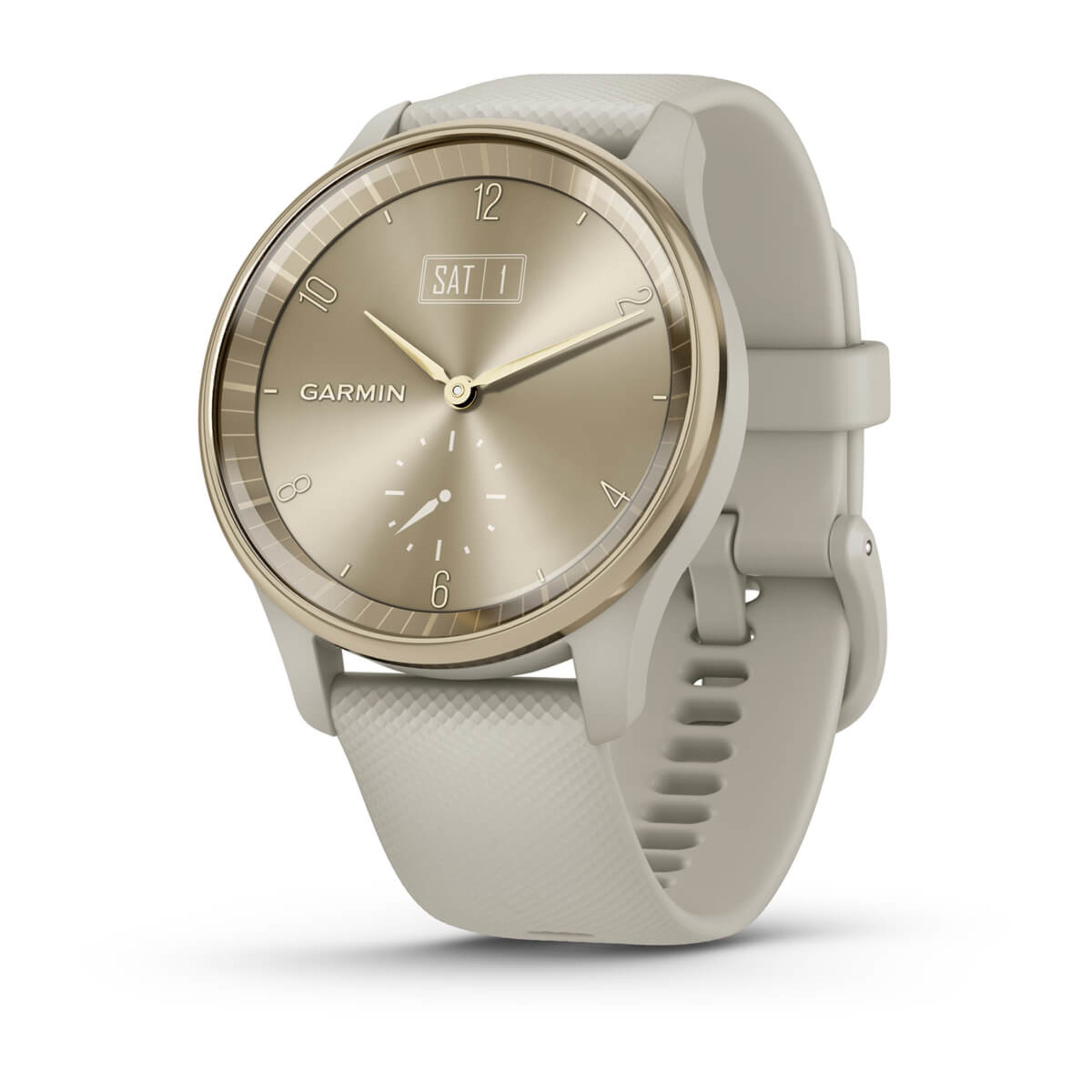 VíVomove Trend - Cream Gold Stainless Steel Bezel With French Gray Case And Silicone Band