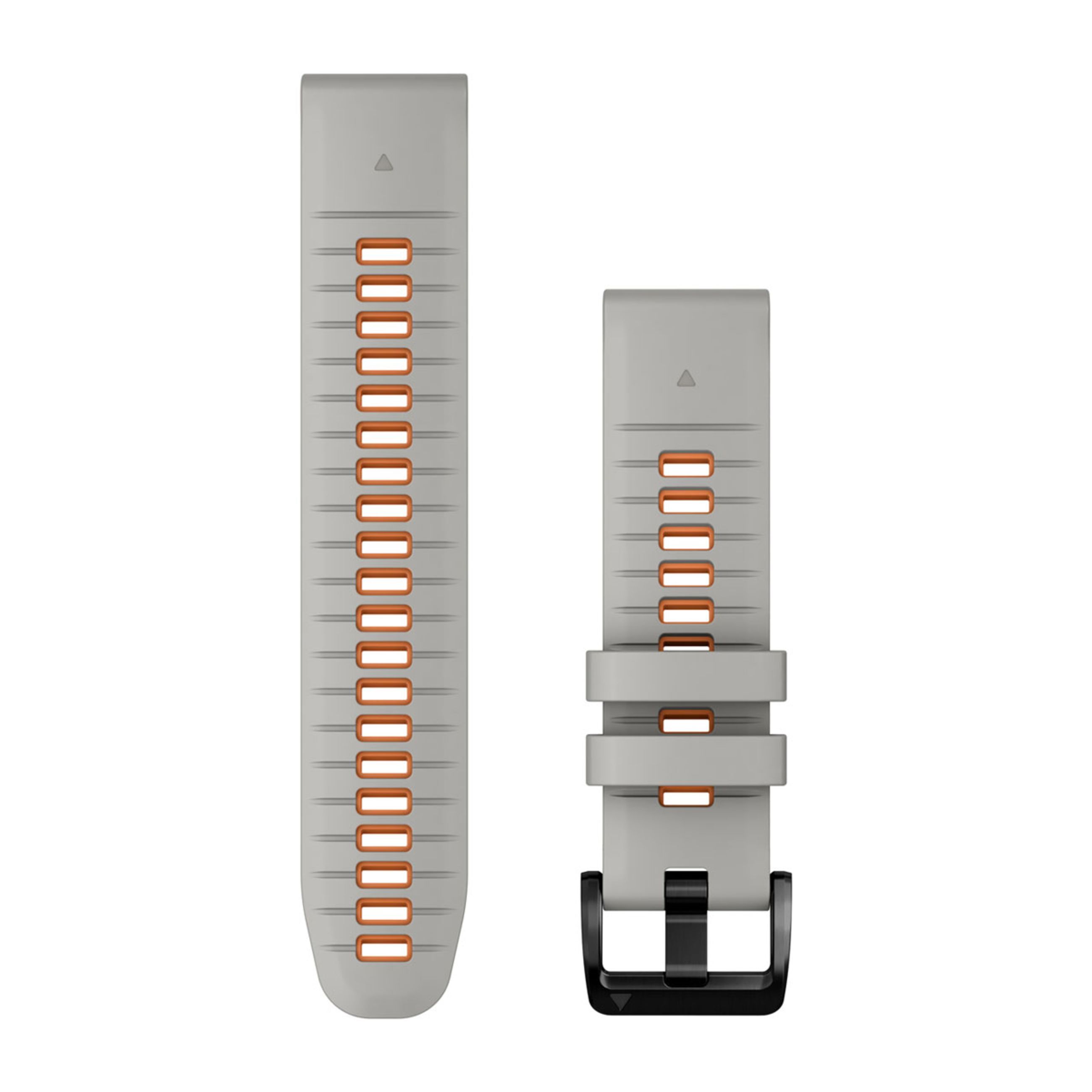 Quickfit 22 Watch Straps - Fog Gray/Ember Orange Silicone