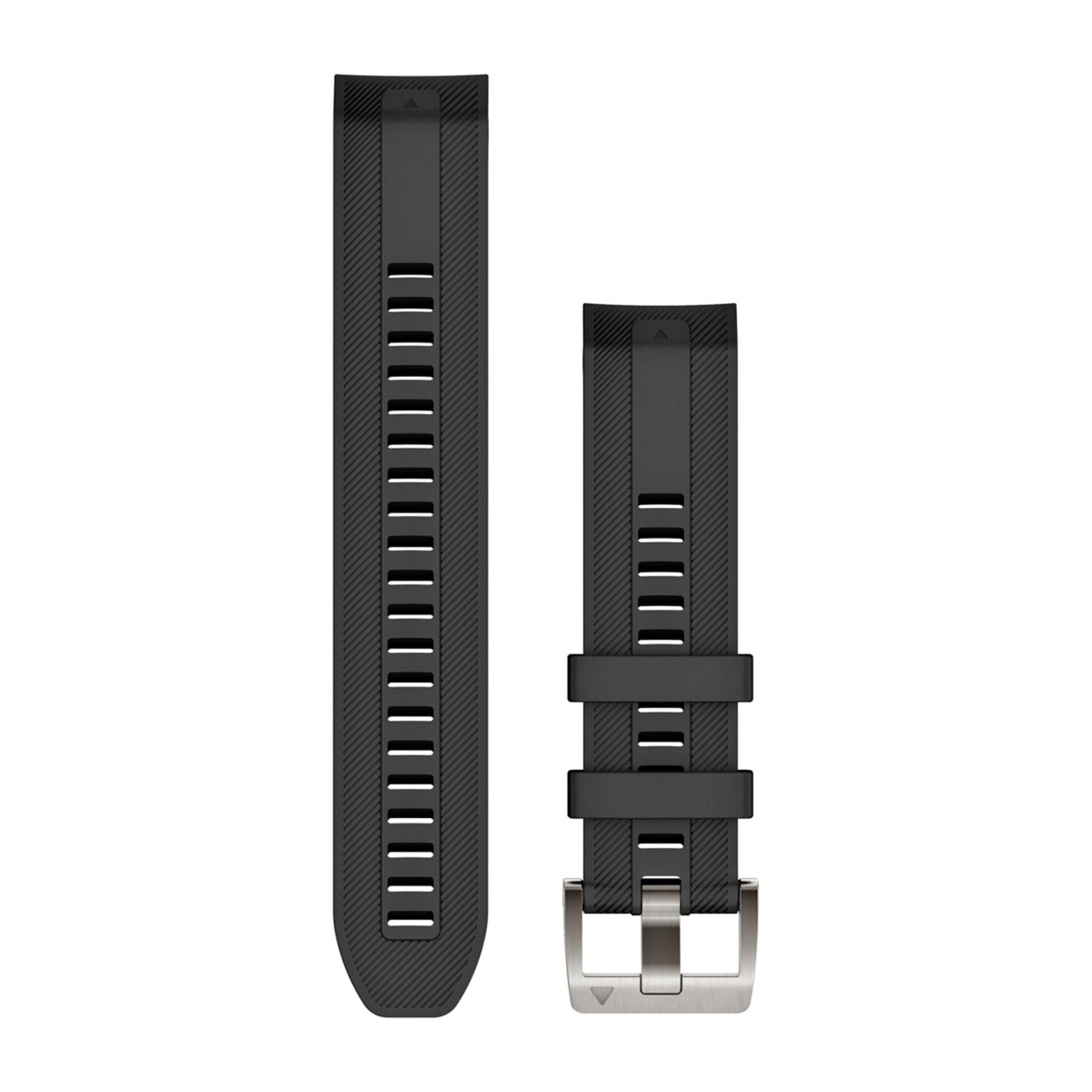 Quickfit 22 Watch Straps - Black Silicone Strap