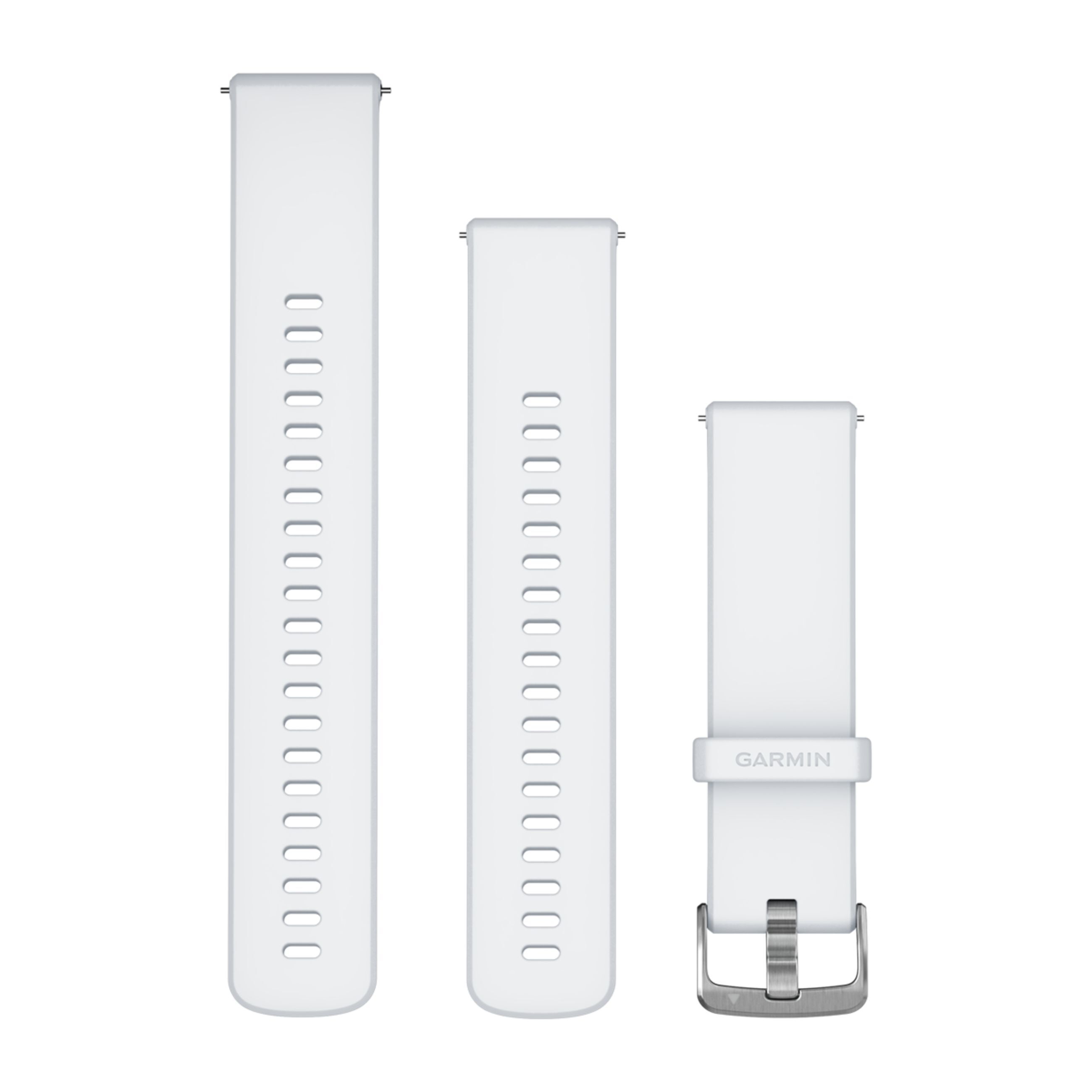 Quick Release Bands (22 Mm) - Whitestone With Silver Hardware