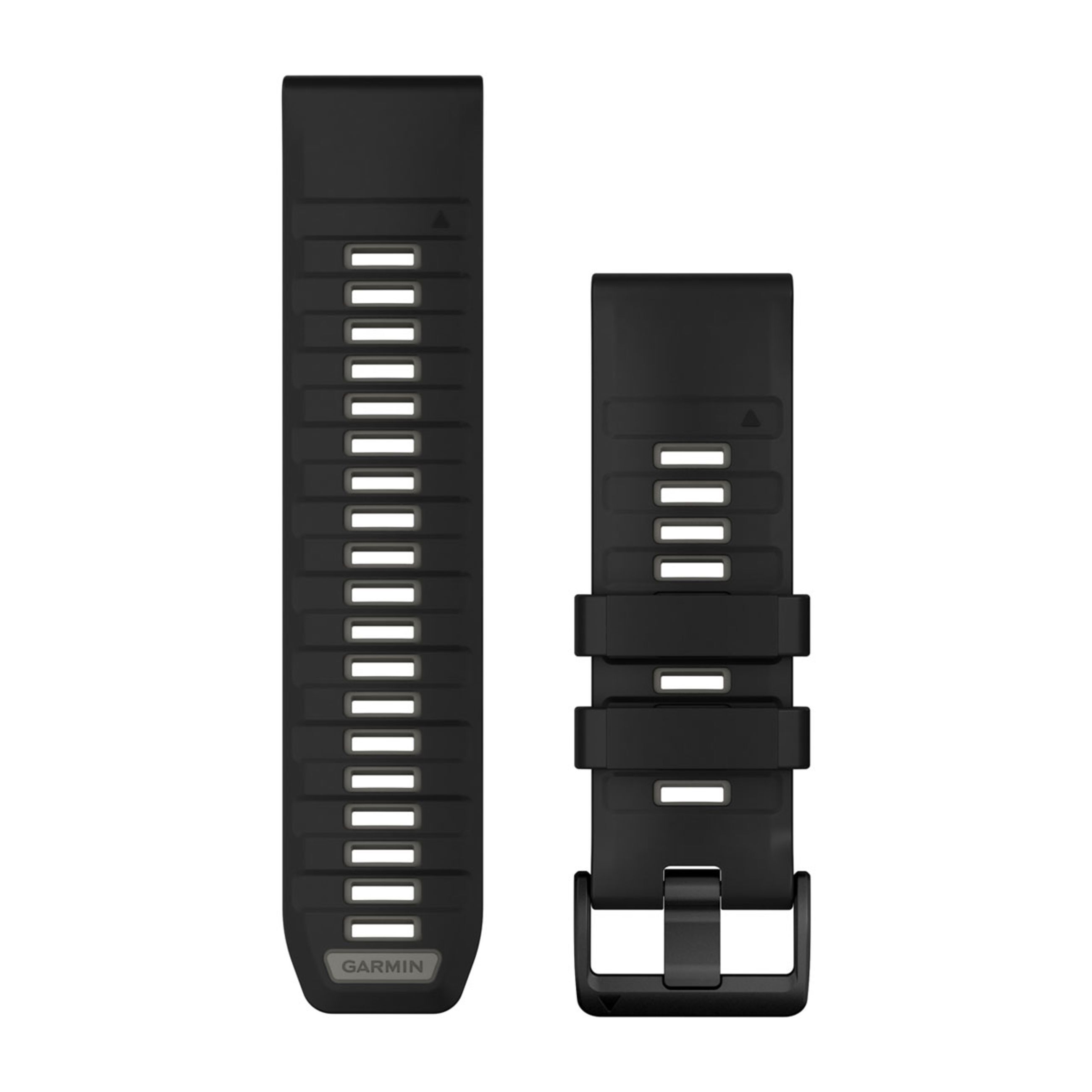 Quickfit 26 Watch Bands - Black/Pebble Gray Silicone