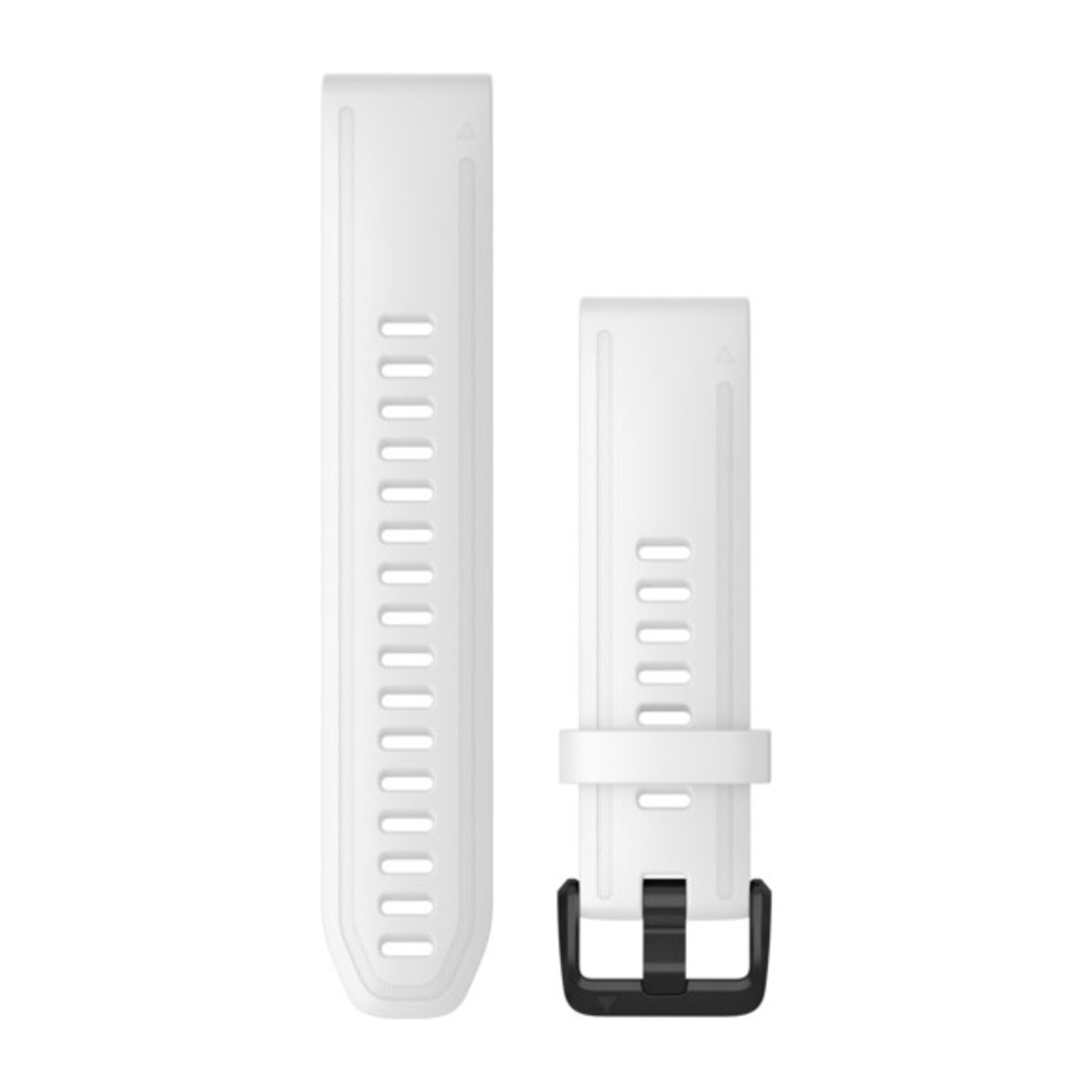 Quickfit 20 Watch Bands - White Silicone With Black Hardware